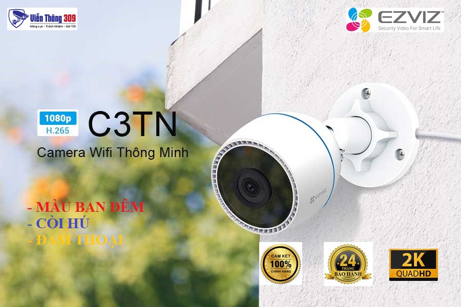 Camera Wifi EZVIZ C3TN 3MP đàm thoại 2 chiều - Hàng chính hãng