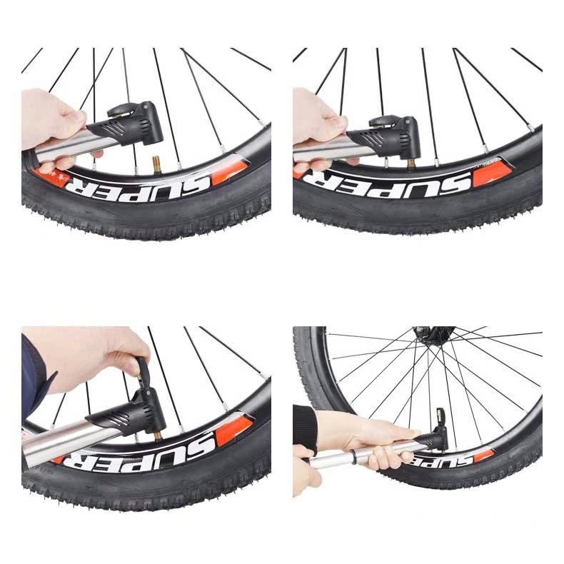 Bơm Xe Đạp Mini Treo Xe Gắn Khung Sườn Có Đế Gắn Sử Dụng Khẩn Cấp 70Psi Siêu Nhẹ GỒM 1 Bơm, 1 giá đỡ,