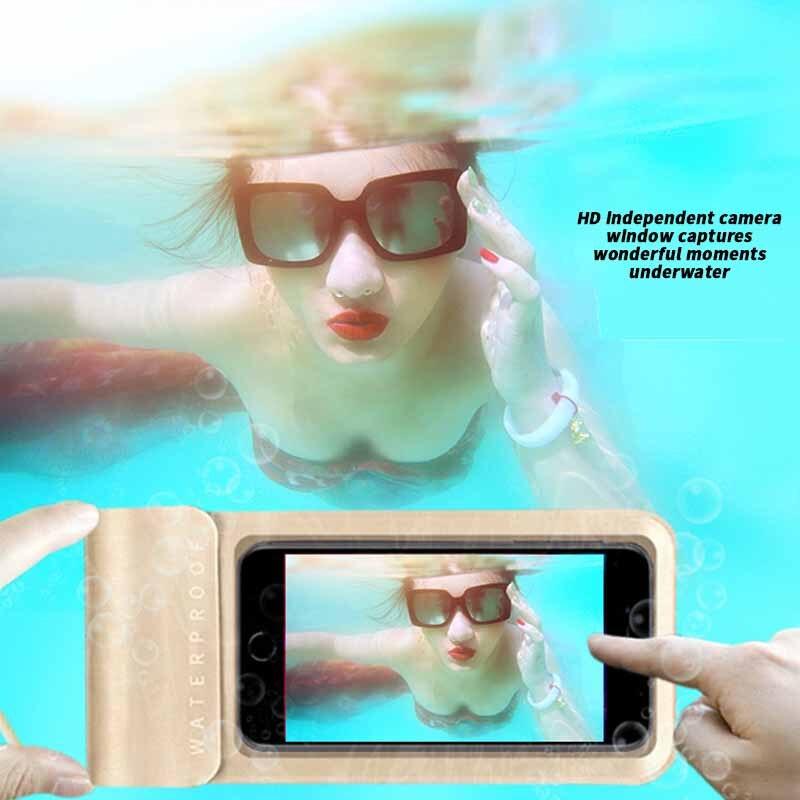 3.5-6.2Inch Phone Floating Airbag Swimming Bag Waterproof Mobile Phone Pouch Case For Swim Diving Surfing Beach