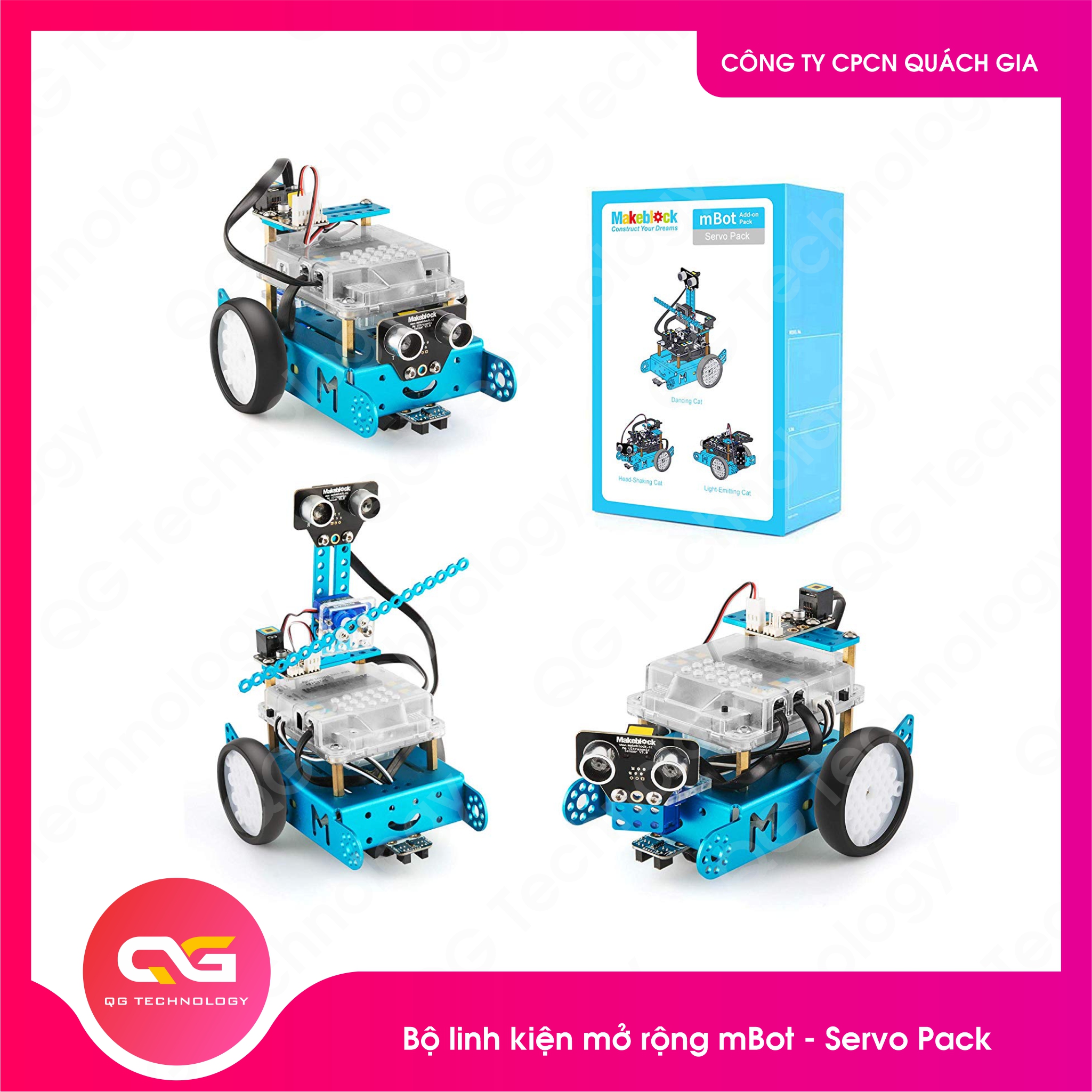 mBot Add-on Pack-Servo Pack 98052- Gói bổ trợ motor servo cho Mbot hàng nhập khẩu chính hãng