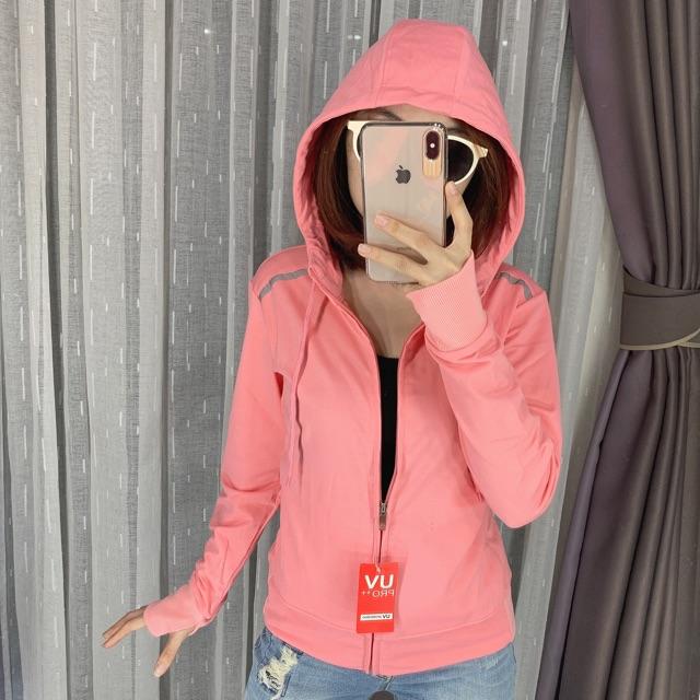 Áo khoác viền phát quang 6 túi hồng dâu
