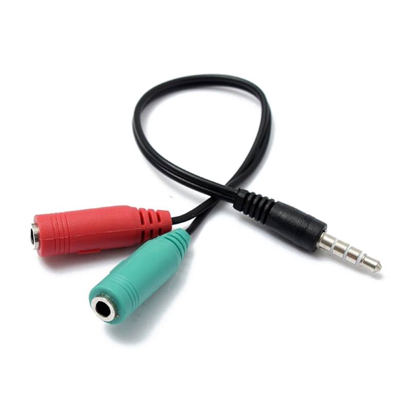 Cáp Chia Audio 3.5mm Ra Mic Và Loa Cao Cấp AZONE - Xanh Đỏ