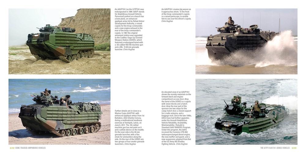 Sách - USMC Tracked Amphibious Vehicles - T46E1/M76 Otter, M116 Husky, LVTP5, and by David Doyle (UK edition, Hardcover)