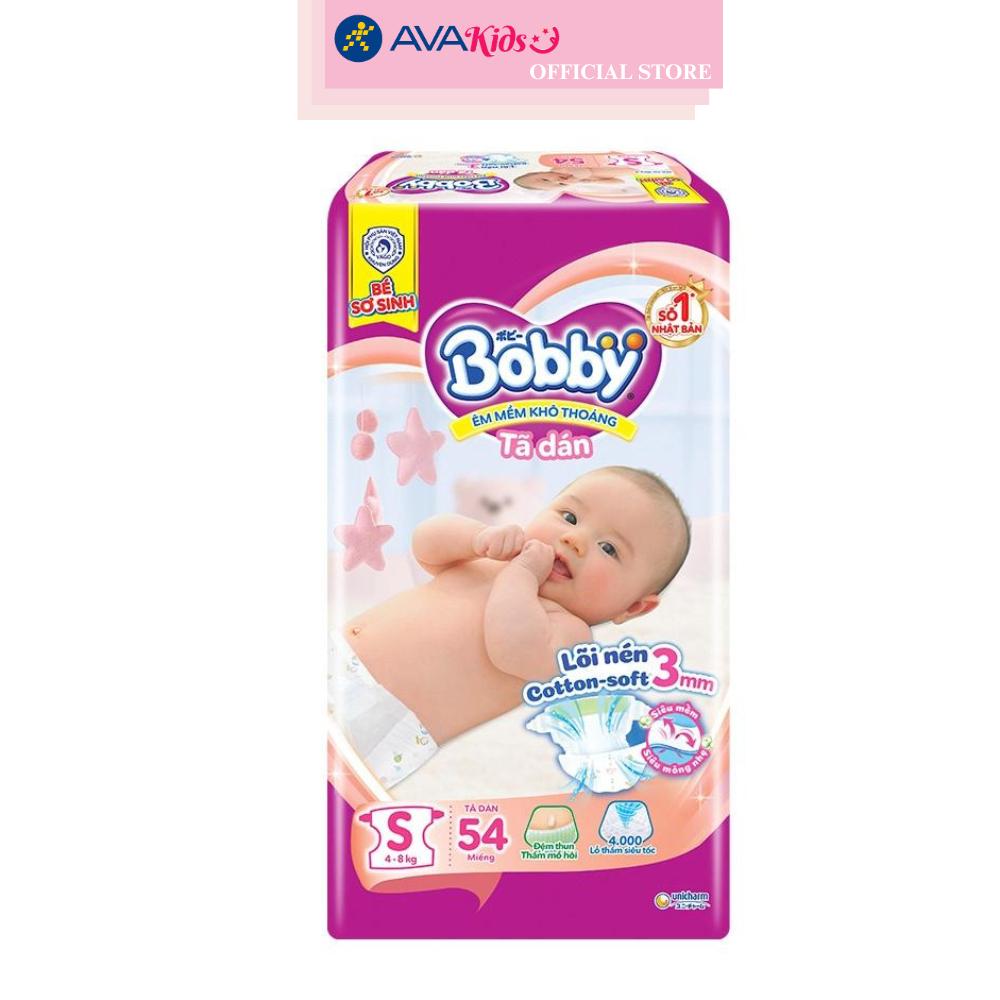 Tã dán Bobby size S 54 miếng (4 - 8 kg)