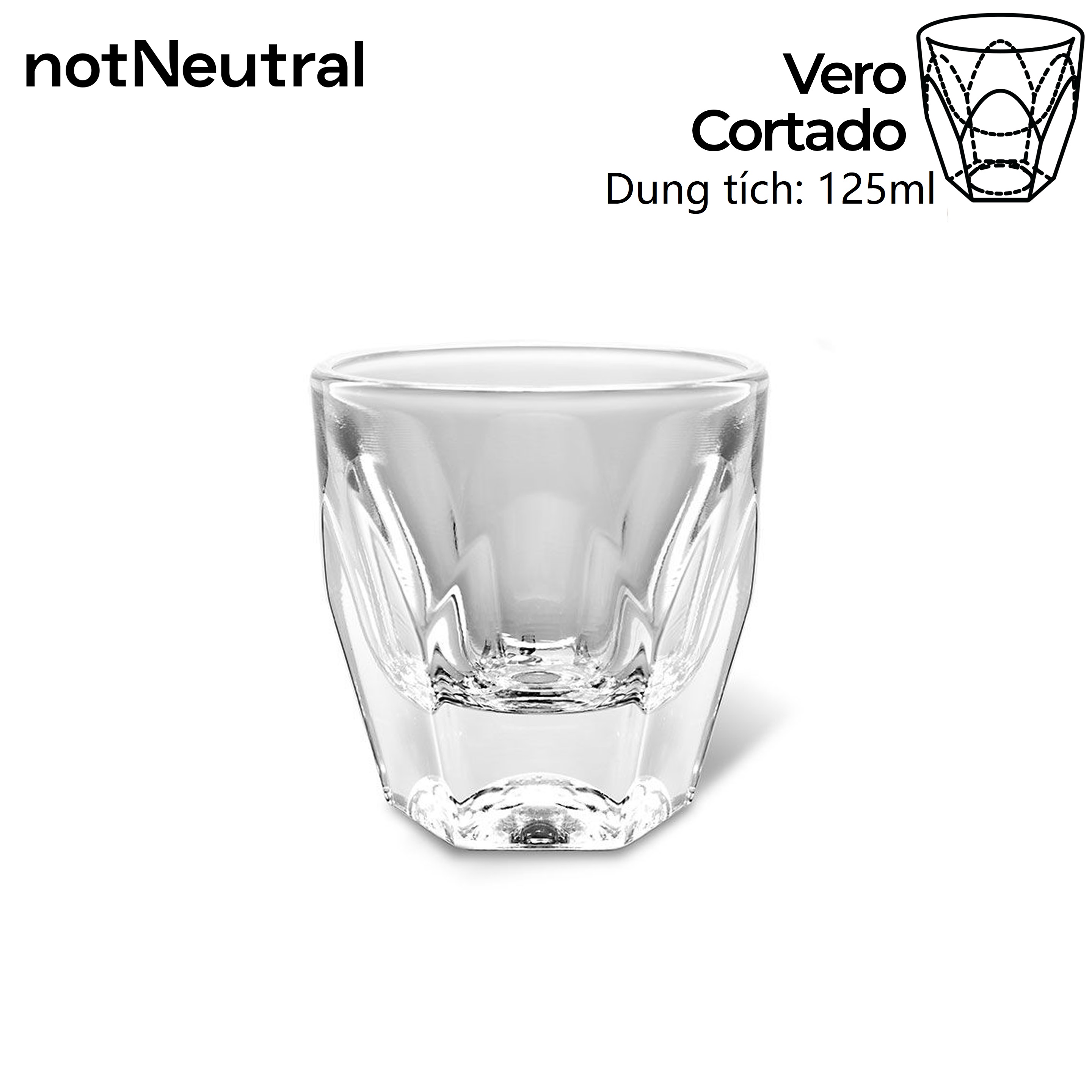 Ly Cortado NotNeutral VERO thủy tinh 125ml