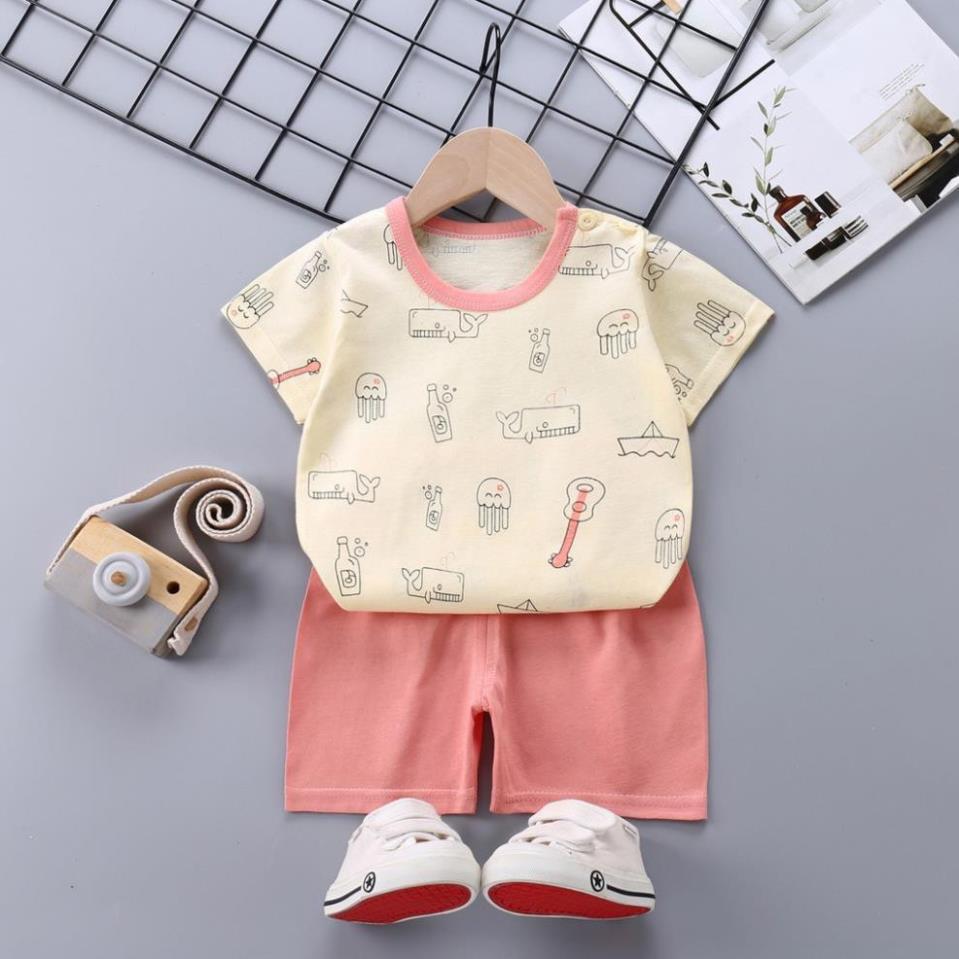 IBT31 Size 80-120 Bộ thun cho bé, quần áo 100% cotton Freeship Hàng Quảng Châu Thời trang trẻ em