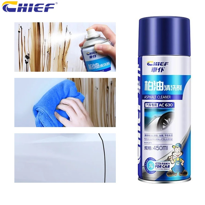 Chai xịt tẩy nhựa đường keo decal băng kính xe ô tô Chief AC630 (dung tích 450ml)