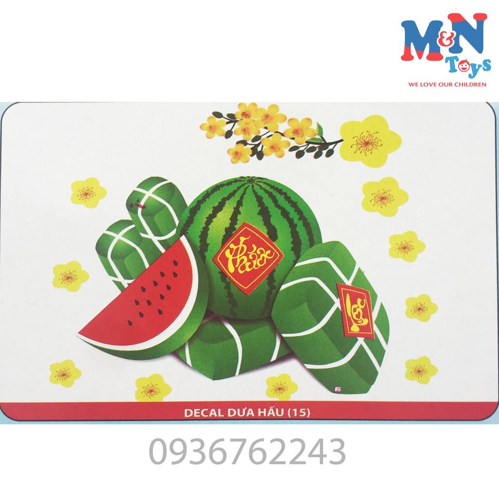 Decal 3d dán kính Việt Nam trang trí Tết