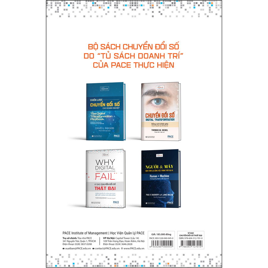 Sách PACE Books - Vì sao chuyển đổi số thất bại - Tony Saldanha