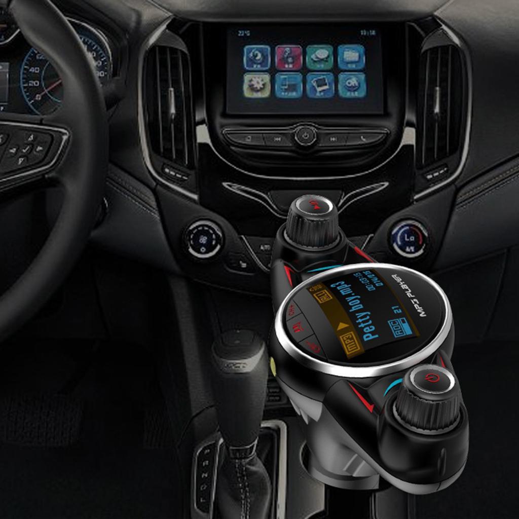 In-car Bluetooth Adapter MP3 Player Handsfree Push-button 5V