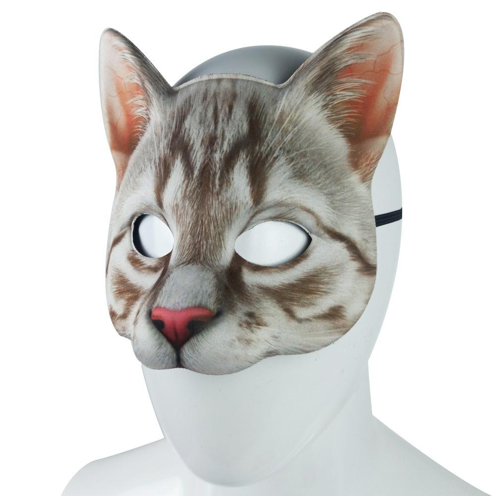 Mặt nạ mèo trung thu hot tik tok 3D hoá trang nửa mặt halloween