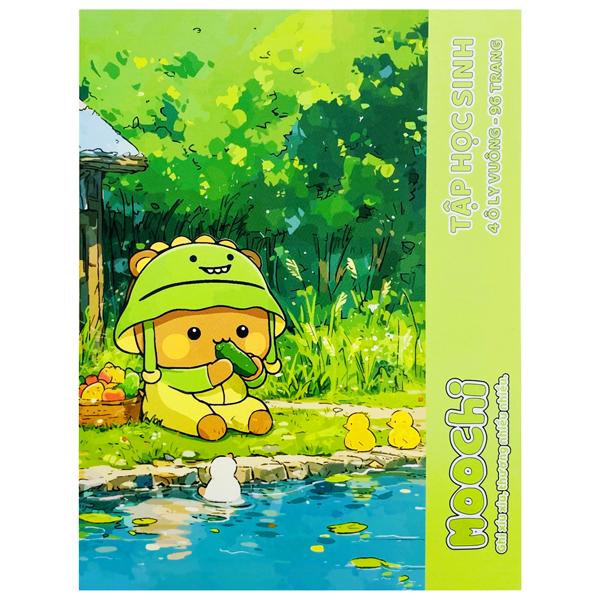 Tập Học Sinh Moochi Phong Cảnh - 4 Ô Ly Vuông - 96 Trang 100gsm - The Sun - Khủng Long