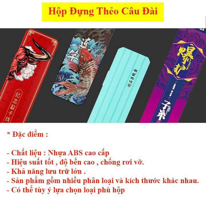 Hộp đựng thẻo câu đài săn hàng Trâu Đỏ, Rồng Tím, Chép Đen độ dài 55cm 62cm 72cm cao cấp