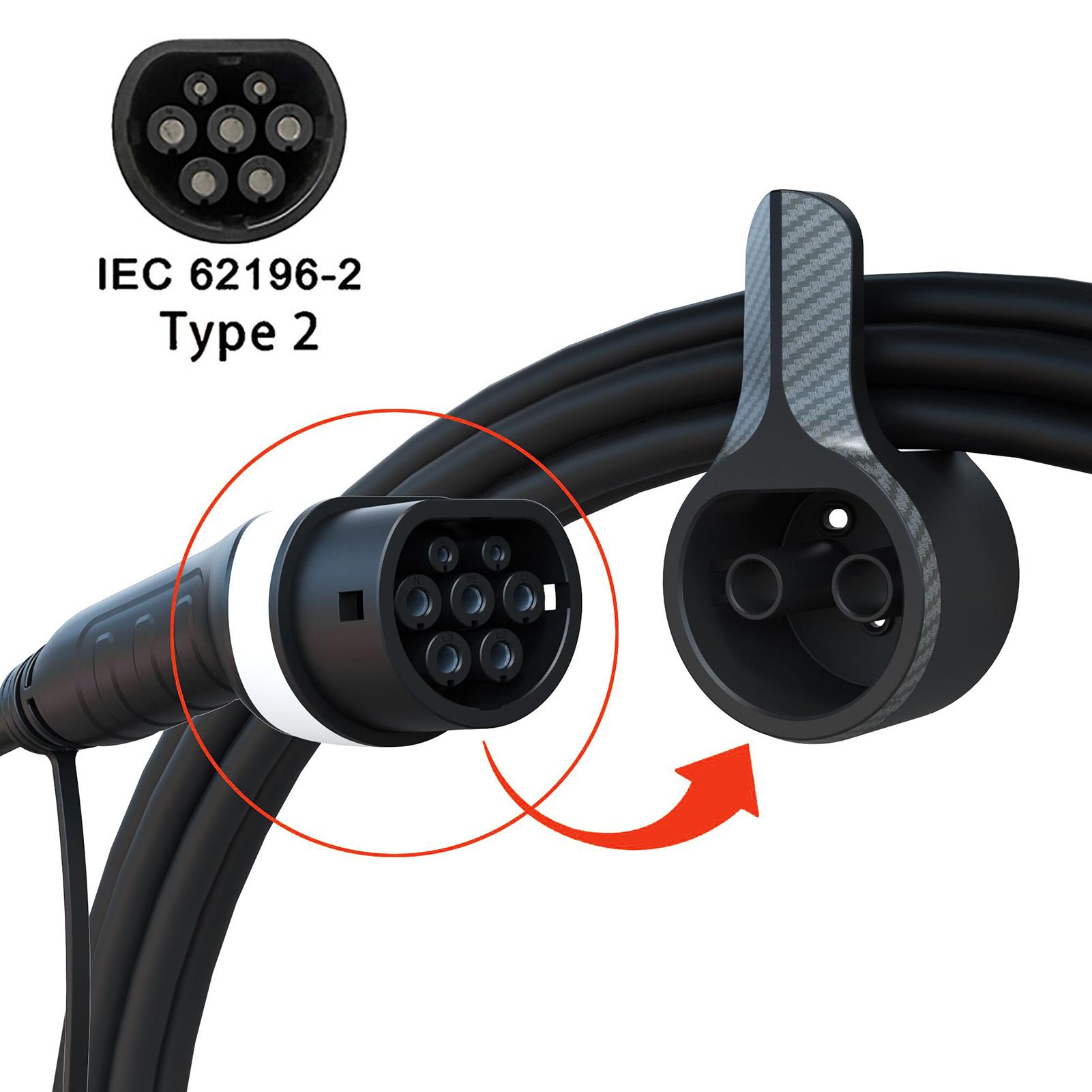 EV Charger Holder,Portable Wall Connector Holster,Electric car Cable Organizer For Type 2 Charging Nozzle Dock Mount