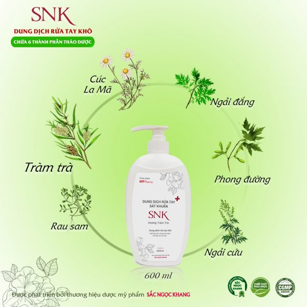 Nước Rửa Tay Khô Diệt Khuẩn Đến 99.99% SNK Sắc Ngọc Khang - Hàng Chính Hãng