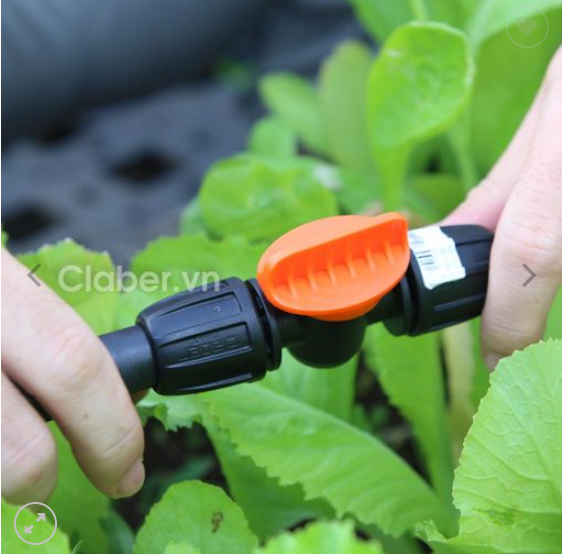 Van khóa ống Claber 1/2" khớp nối ren vặn 91033