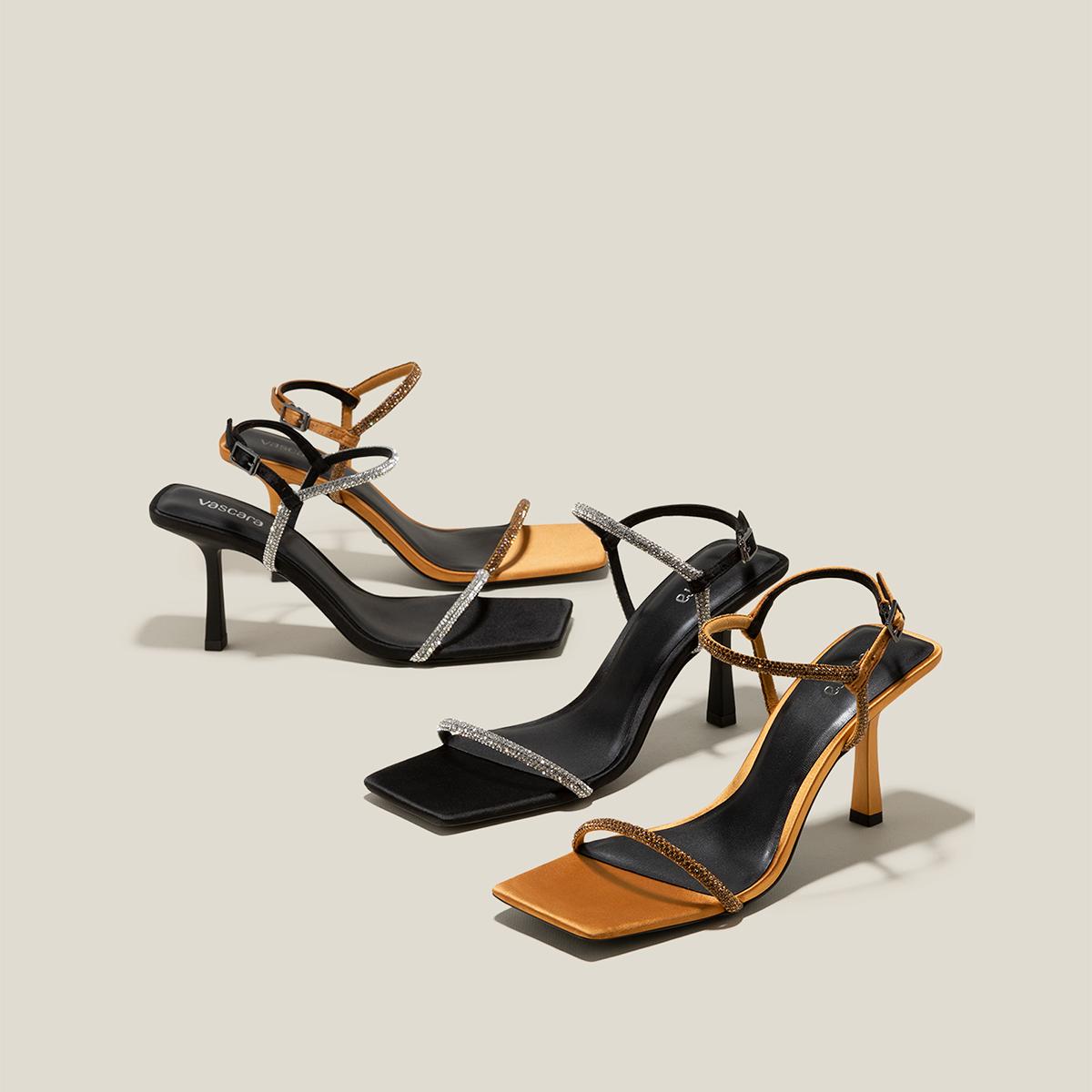 Vascara Giày Sandal Cao Gót Nhấn Quai  - SDN 0751