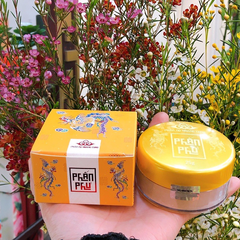 Phấn Phủ Tinh Chất Ngọc Trai Nâng Tone Dạng Bột Dưỡng Da Sáng Trắng Phấn Nụ Hoàng Cung  Kèm Bông Phấn - Hàng Chính Hãng.