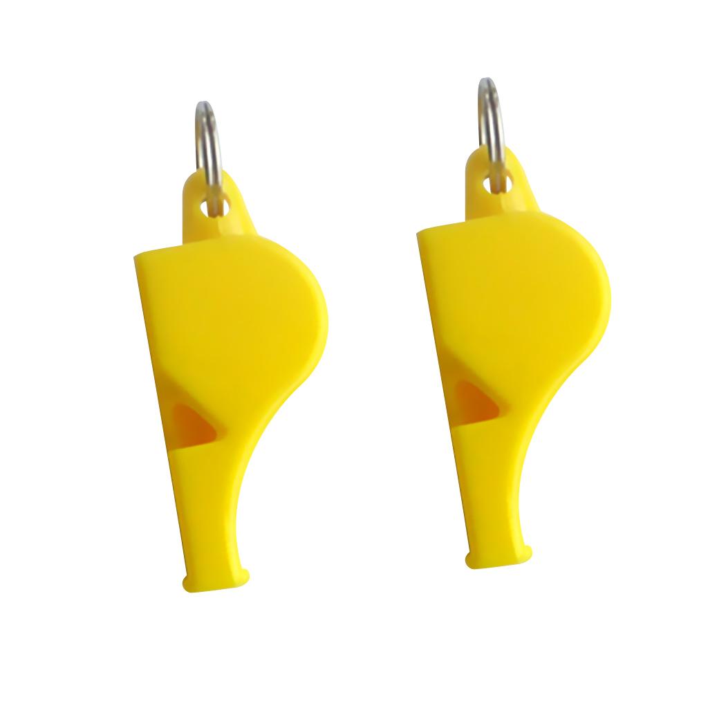 2 Pieces Safety Whistle Super Loud Sports Referee Whistle Emergency Survival Whistle for Outdoor Hiking Camping Fishing Travel