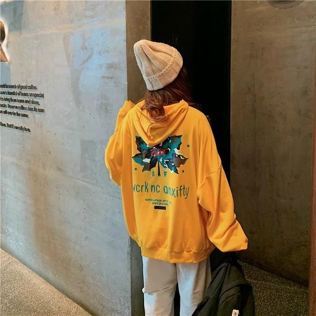 ÁO KHOÁC NỈ HOODIE CHIẾC LÁ HOẠ TIẾT CAMO