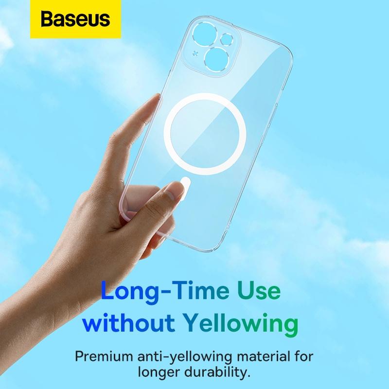 Ốp lưng nhựa hỗ trợ sạc từ tính Baseus Crystal Series Magnetic Case For I.P 14