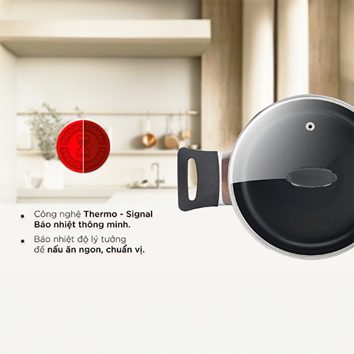 Nồi chống dính nắp kính Tefal Day By Day (20cm/22cm) - Hàng chính hãng