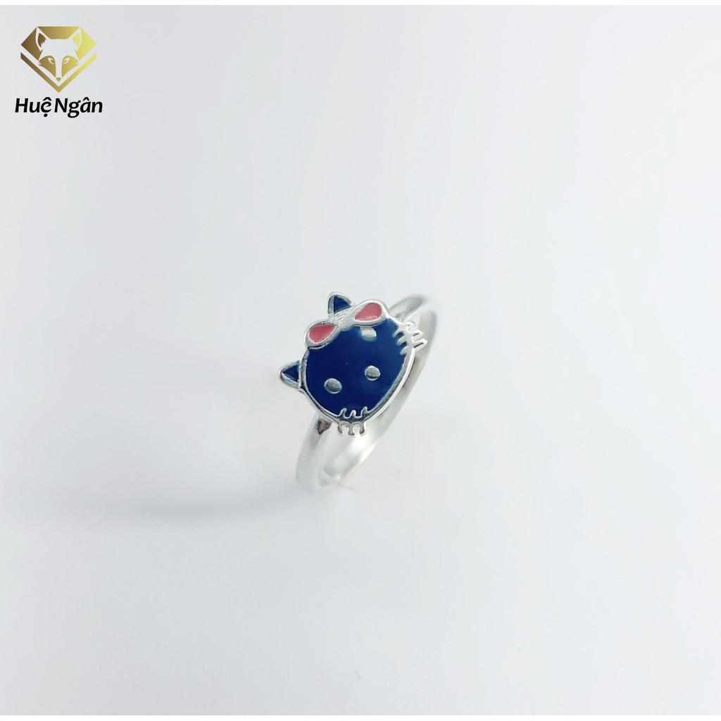 Nhẫn bạc Ý 925 Huệ Ngân - Mèo Kitty JZ 045