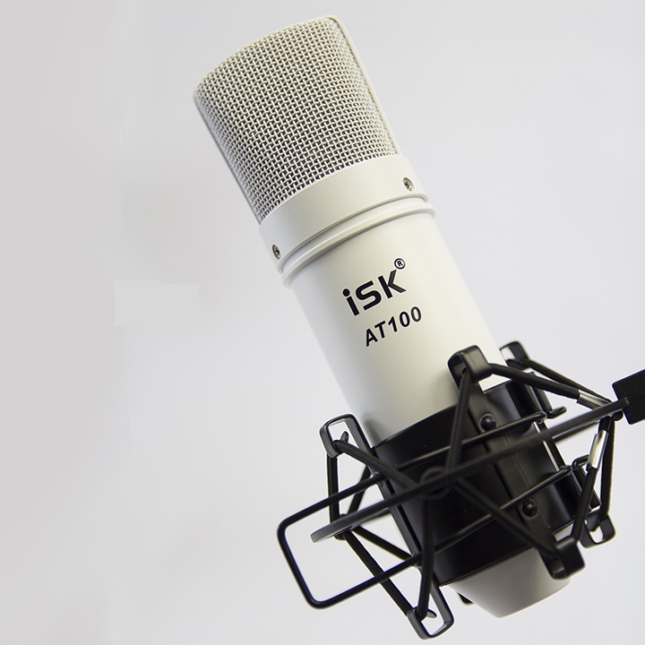 Combo thu âm, livestream Micro ISK AT100, Mixer Yamaha F4 Pro - Kèm full phụ kiện kẹp micro, màng lọc, tai nghe, dây canon, dây livestream, giá đỡ ĐT - Hỗ trợ thu âm, karaoke online chuyên nghiệp - Hàng nhập khẩu