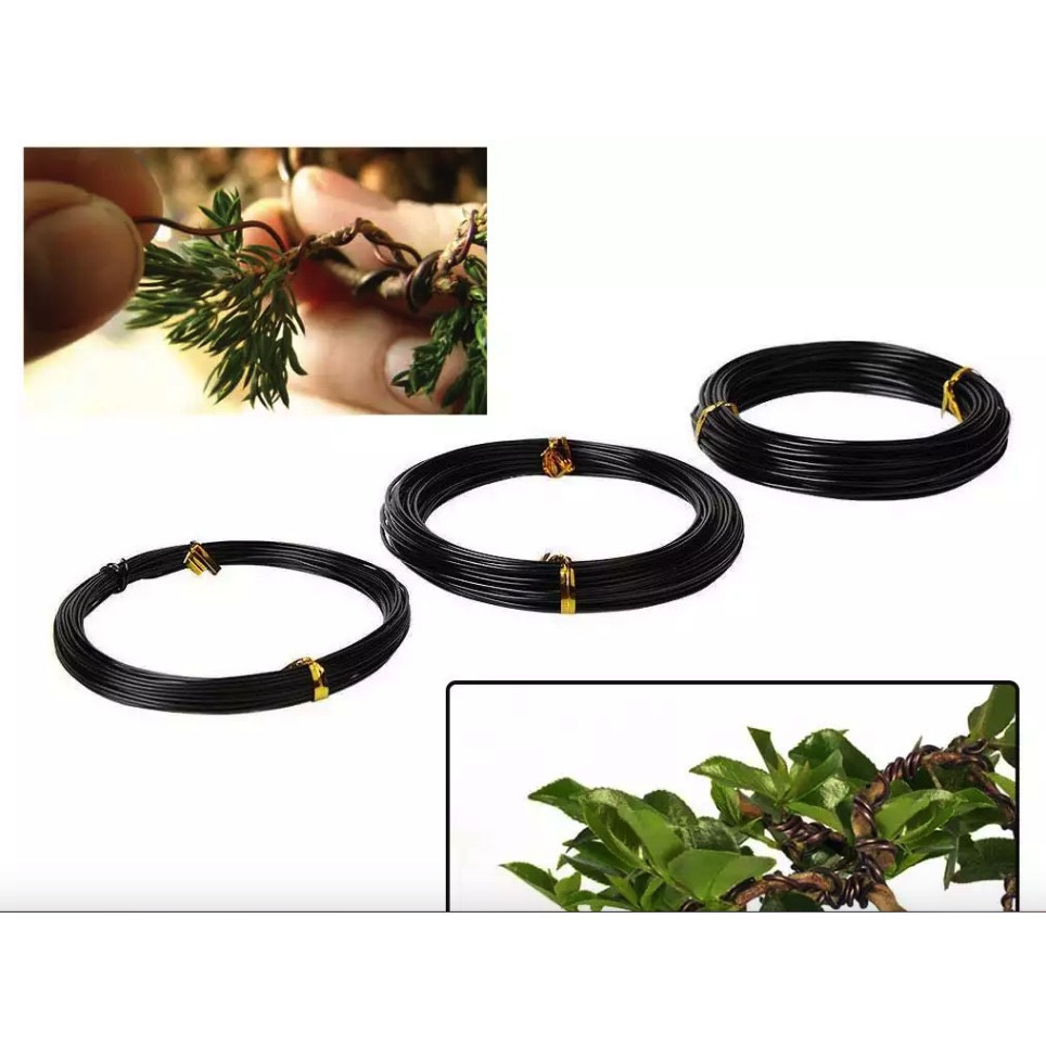 200g Dây nhôm 2mm  uốn cây cảnh, cây bonsai , Dây Nhôm đen chất lượng cao, chuyên dùng uốn nắn cây