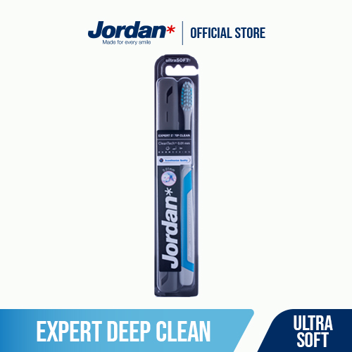 Combo 2 Bàn chải đánh răng Jordan Expert Deep Clean, Lông siêu mềm xoắn ốc 0.01mm & Công nghệ làm sạch sâu
