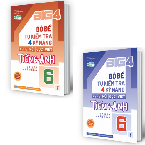 Combo Big 4 Bộ Đề Tự Kiểm Tra 4 Kỹ Năng Nghe - Nói - Đọc - Viết  Tiếng Anh Lớp 6