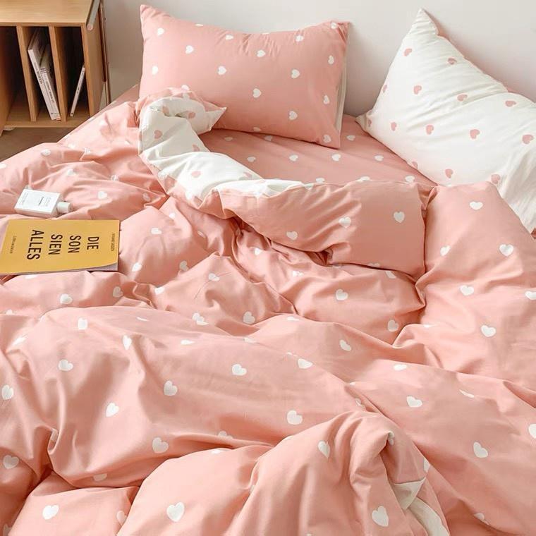Bộ chăn ga gối 5 món dùng 2 mặt nhiều màu đa dạng màu pastel Hàn Quốc