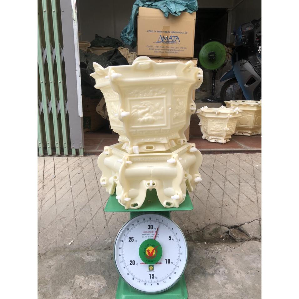 Bộ khuôn chậu cảnh lục giác 25 mới