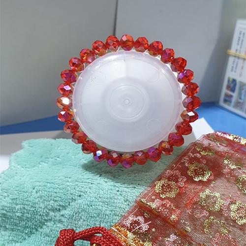 Vòng tay chuỗi pha lê bánh cam nhiều màu 8li