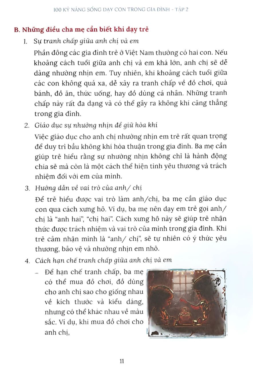 100 Kỹ Năng Sống Dạy Con Trong Gia Đình (Con Từ 3 Đến 10 Tuổi) - HA