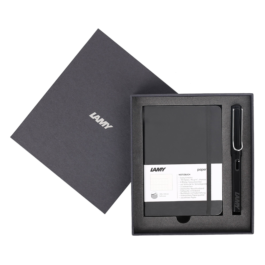 Gift Set Lamy Notebook A6 Softcover Black + Lamy Safari Shiny Black - GSA6-SA004