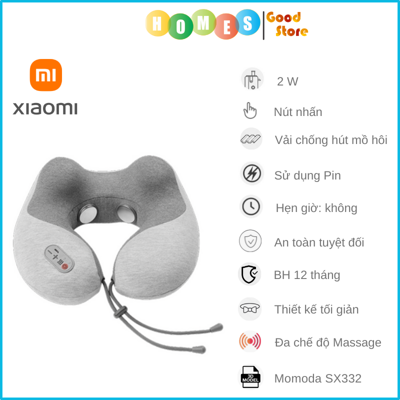 Gối Massage Cổ Đa Năng XIAOMI Momoda SX336 Gồm 5 Chế Độ Khác Nhau - Hàng Chính Hãng