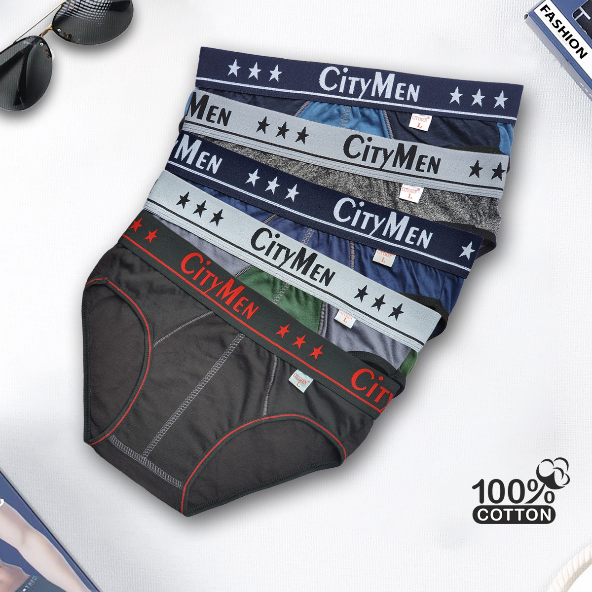 Quần Lót Nam tam giác vải cotton 2 chiều lưng CITYMEN, đồ lót - LMTK-CTM2C