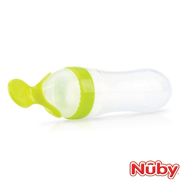 [ 5459-Nuby ] Bình thìa ăn dặm cho bé, chất liệu silicone