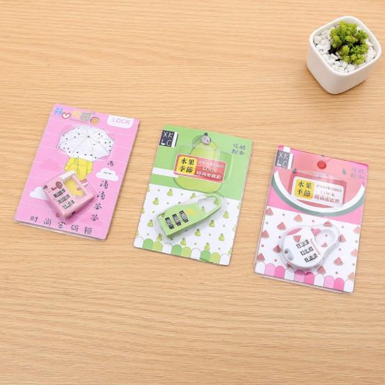 Ổ Móc Khóa Mini Dễ Thương 3 Mã Số quà tặng cho bé
