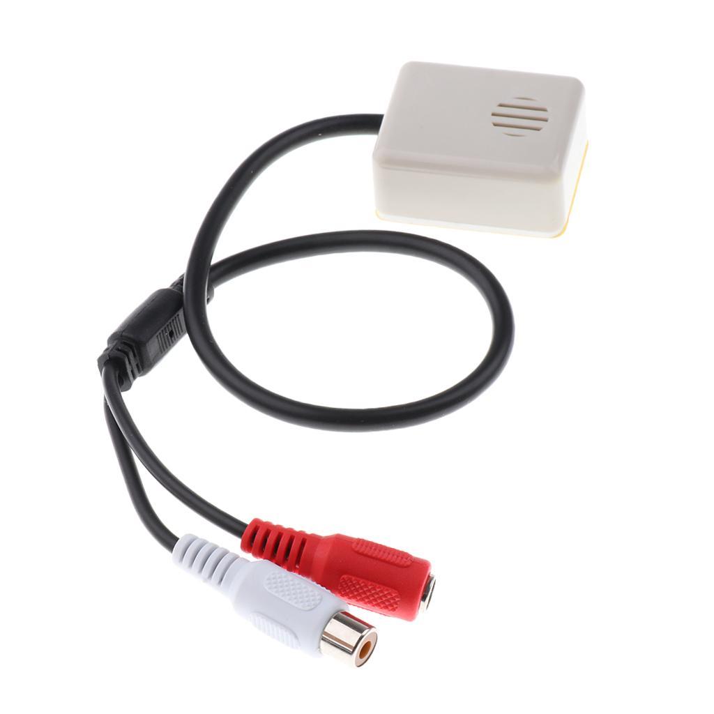 Adjustable  Camera Microphone Audio/Sound Monitor RCA 3.5mm Connector