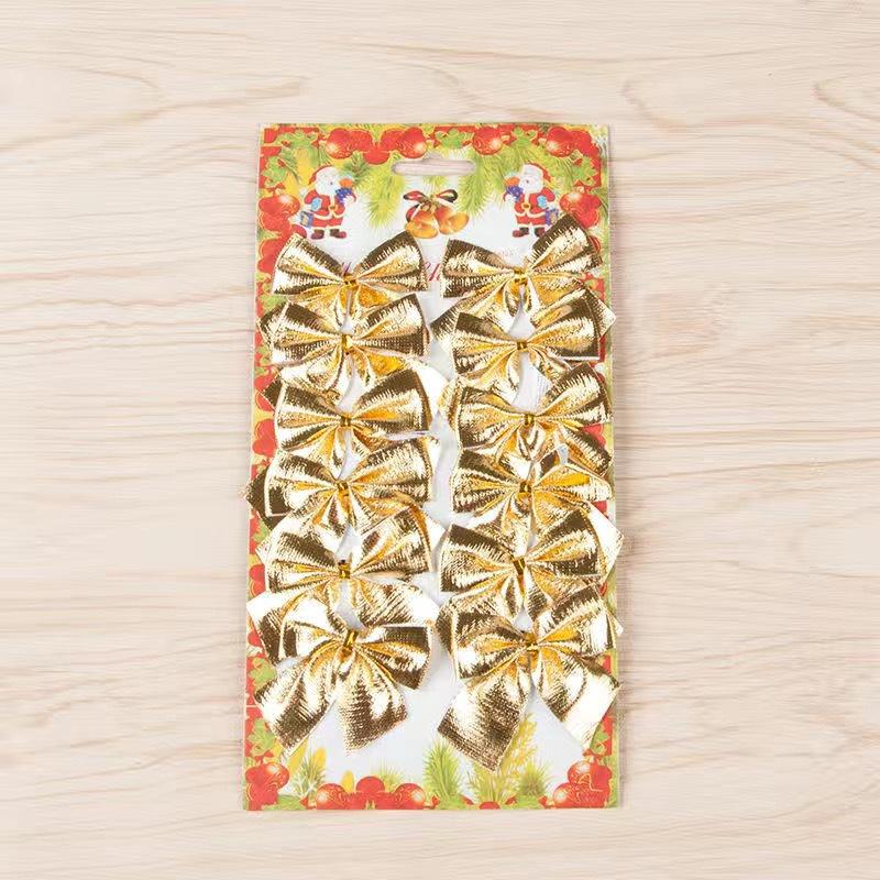 NOEL - BỊCH 10 CÁI / 12 CÁI NƠ TREO TRANG TRÍ NOEL - KT-01 / Nơ Ruy Băng Lụa TD-01