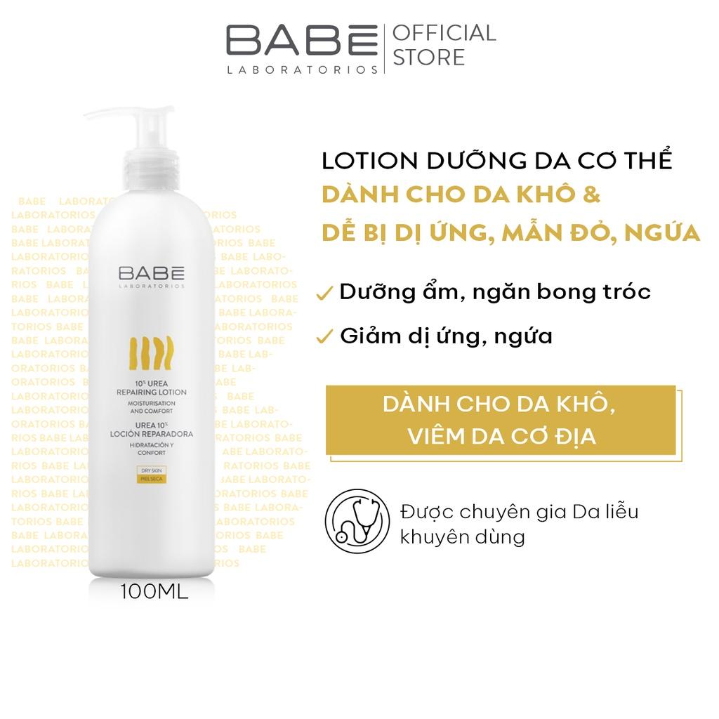 Sữa dưỡng thể phục hồi cấp ẩm cho da tổn thương Babe 10% Urea Repairing Lotion