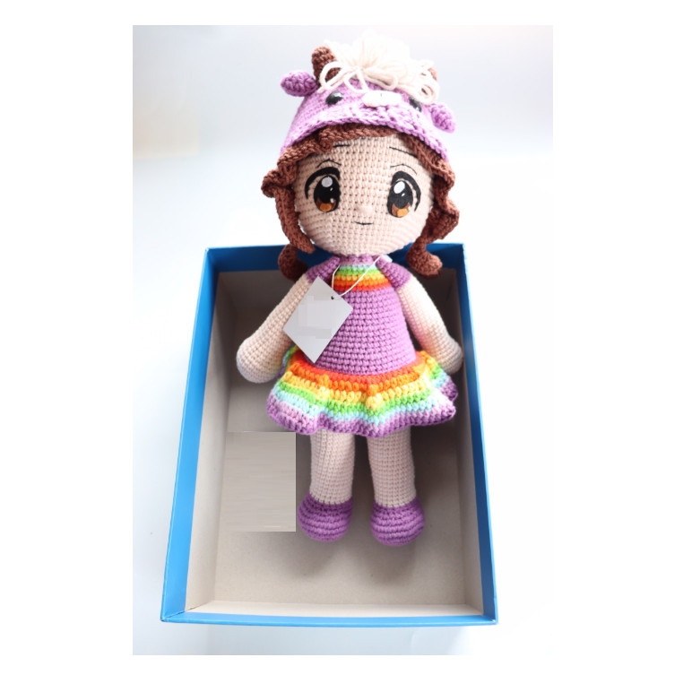 Búp Bê Len Chibidoll Váy Tím