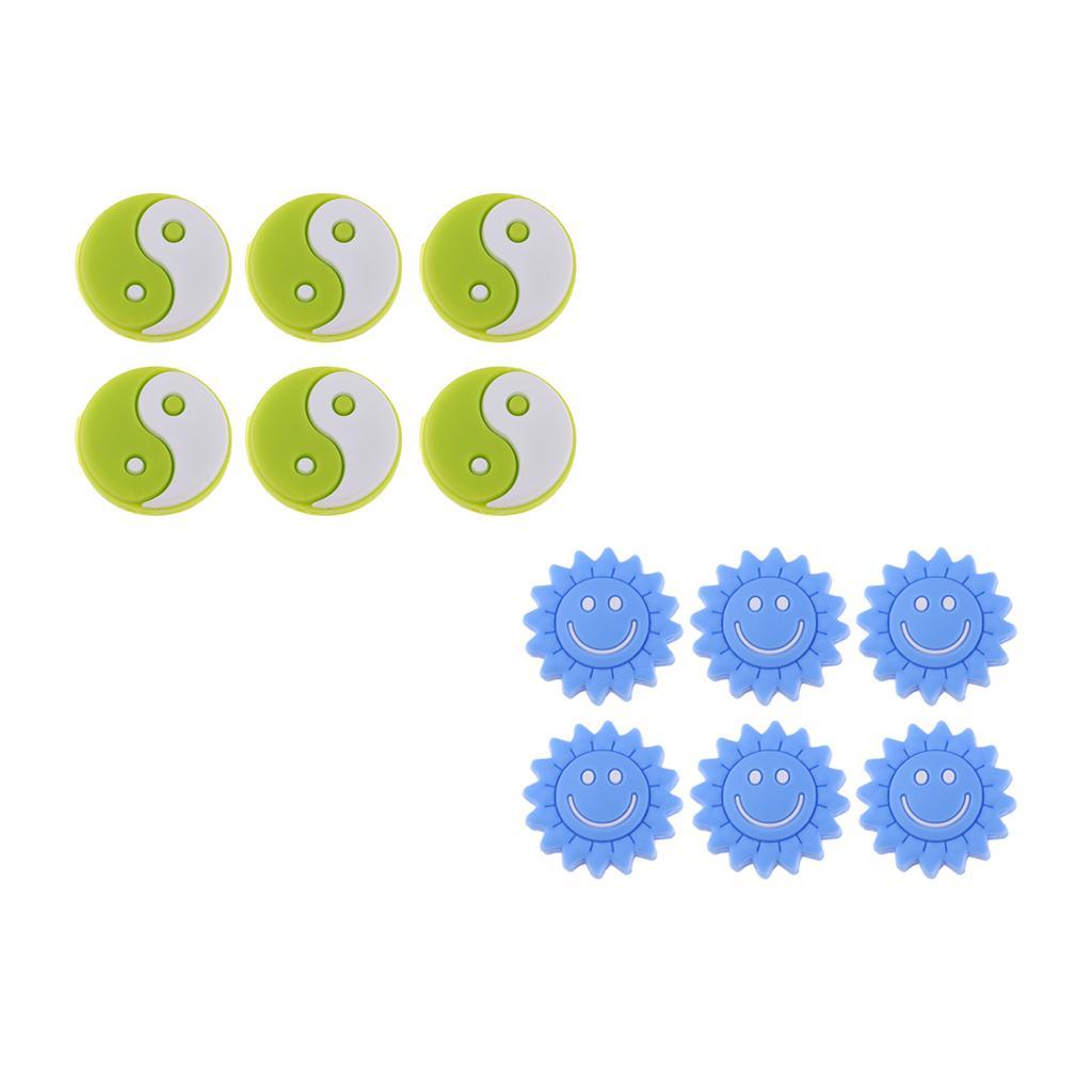 12pcs Silicone Tennis Racquet Racket Vibration Damper Shock Absorber Blue