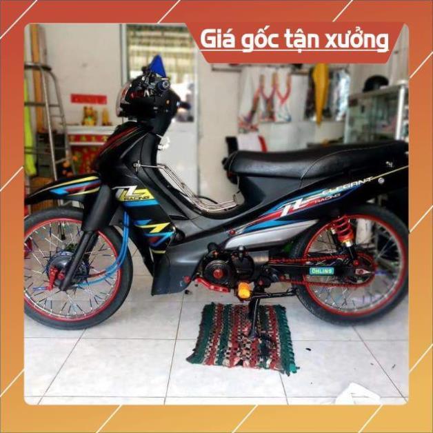 Tem rời elegant chỉ màu dán xe đen