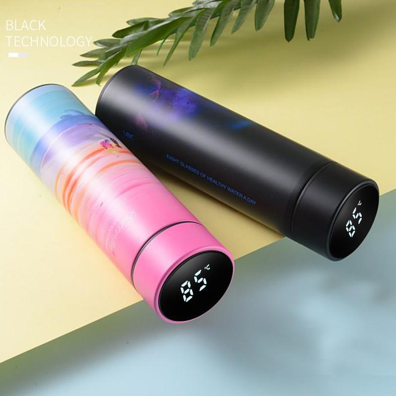 Bình Giữ Nhiệt 500ml Nắp Cảm Ứng Nhiệt Độ mẫu mới- đèn led cao cấp Q038B