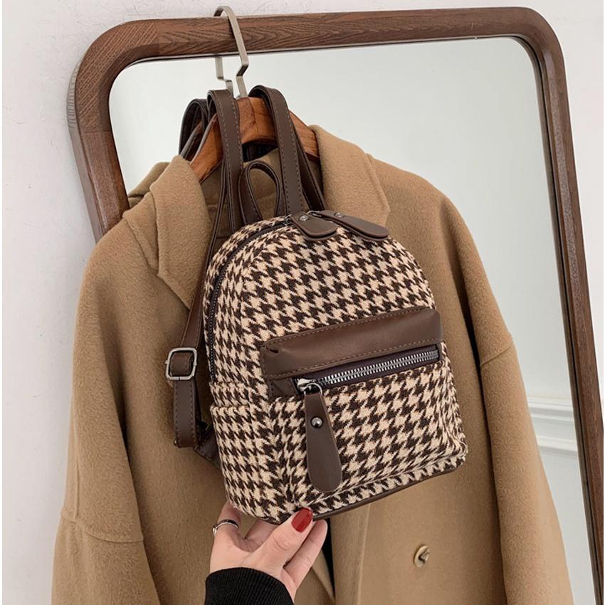 Balo thời trang nữ kẻ caro đi học đi chơi Giatot68 98