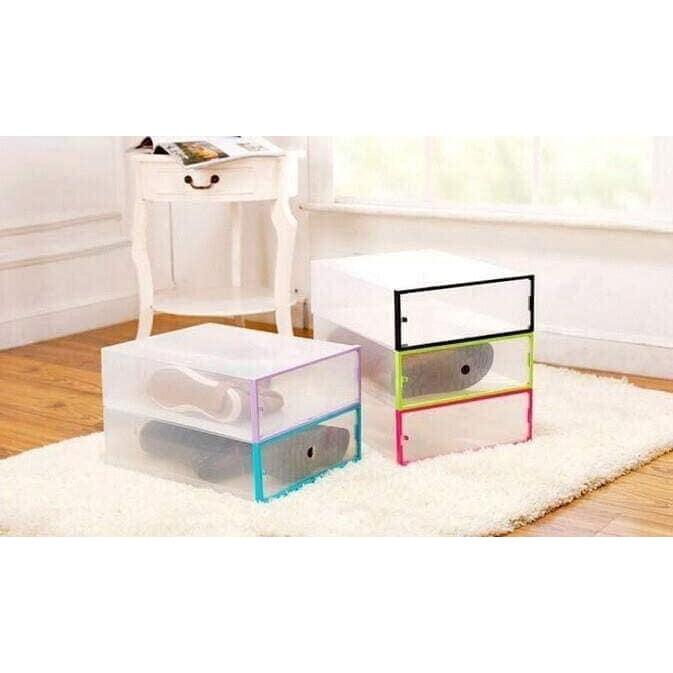 Combo 3 hộp đựng giầy dép trong suốt-sang trọng-chống bụi-chống ẩm mốc-dễ dàng lắp ráp,gấp gọn - Yumeshop94