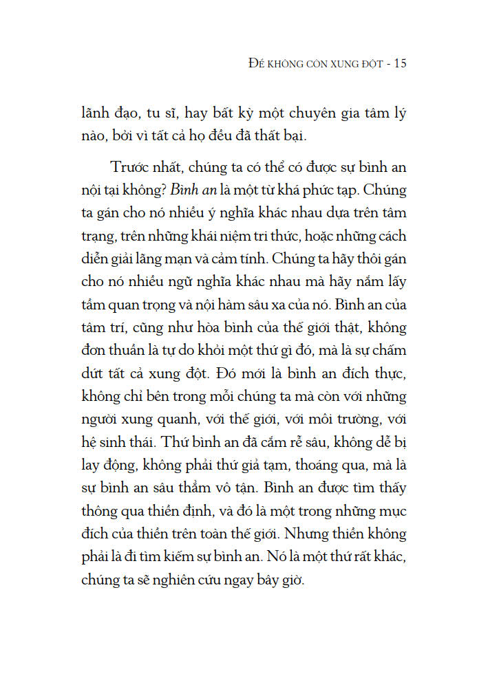 Sách Để Không Còn Xung Đột